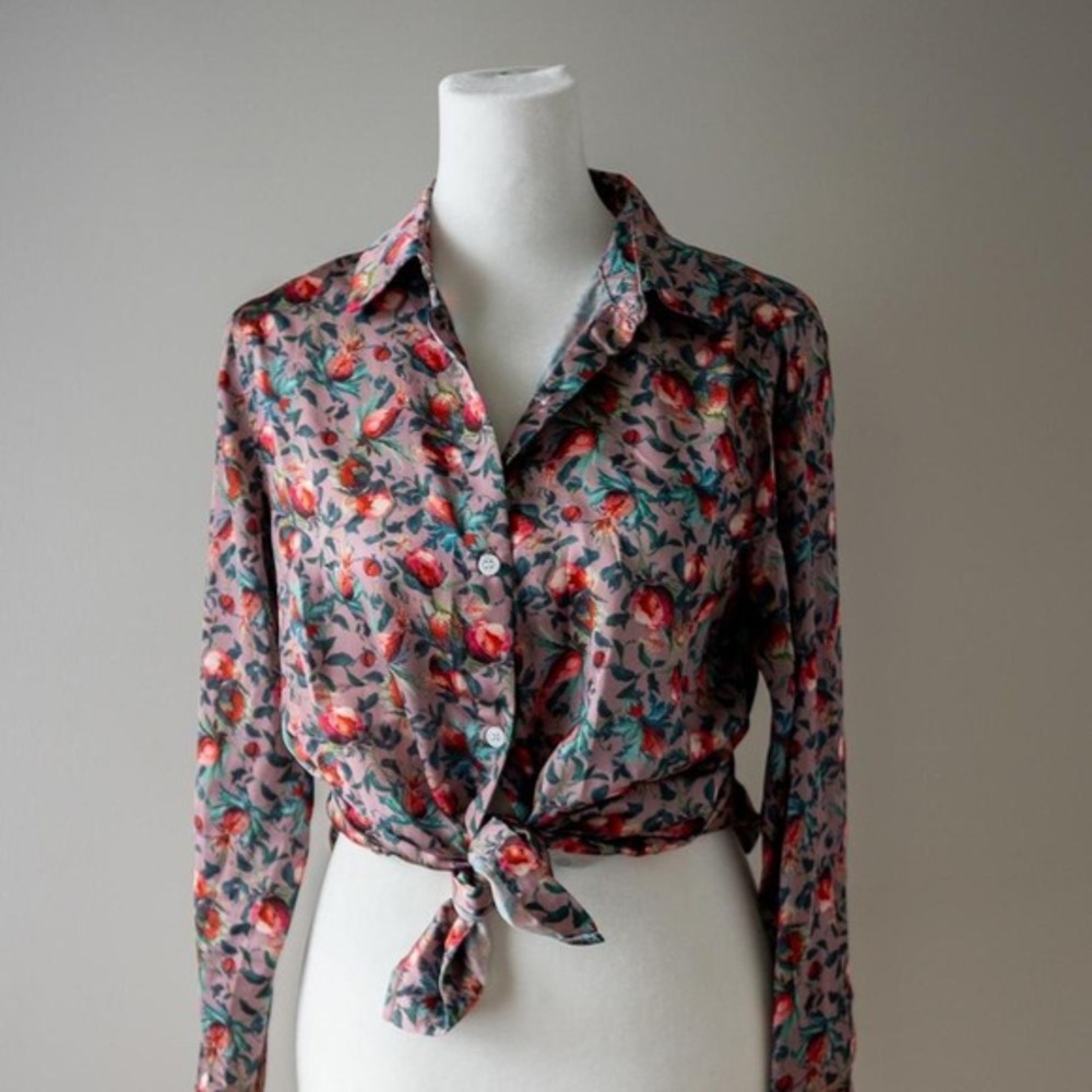 Elie‎ Tahari Pomegranate Blouse